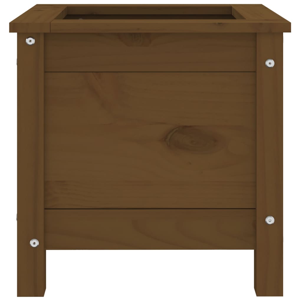 vidaXL Jardinieră de grădină, maro miere, 40x40x39 cm, lemn masiv pin vidaXL Jardinieră de grădină, maro miere, 40x40x39 cm, lemn masiv pin