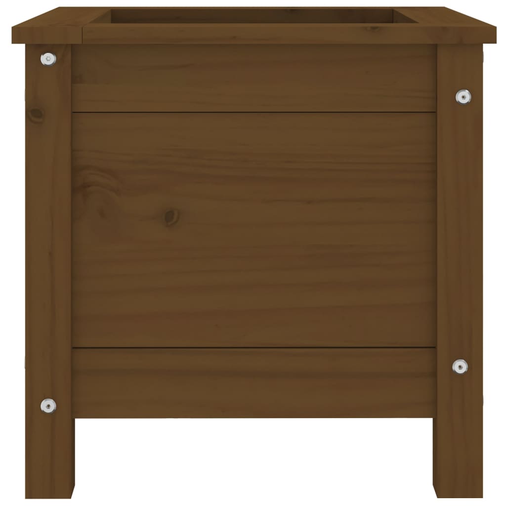 vidaXL Jardinieră de grădină, maro miere, 40x40x39 cm, lemn masiv pin vidaXL Jardinieră de grădină, maro miere, 40x40x39 cm, lemn masiv pin