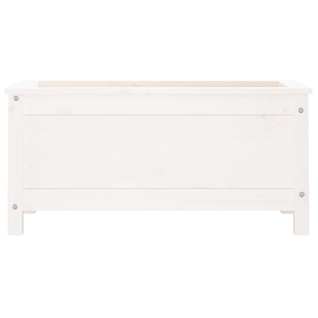vidaXL Jardinieră de grădină, alb, 82,5x40x39 cm, lemn masiv de pin vidaXL Jardinieră de grădină, alb, 82,5x40x39 cm, lemn masiv de pin