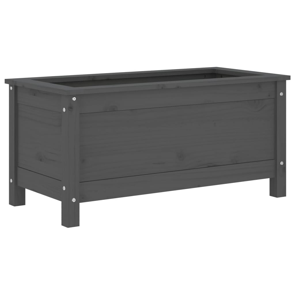 vidaXL Jardinieră de grădină, gri, 82,5x40x39 cm, lemn masiv pin vidaXL Jardinieră de grădină, gri, 82,5x40x39 cm, lemn masiv pin