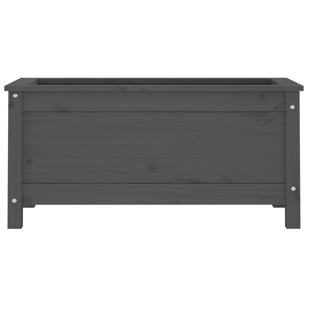 vidaXL Jardinieră de grădină, gri, 82,5x40x39 cm, lemn masiv pin vidaXL Jardinieră de grădină, gri, 82,5x40x39 cm, lemn masiv pin