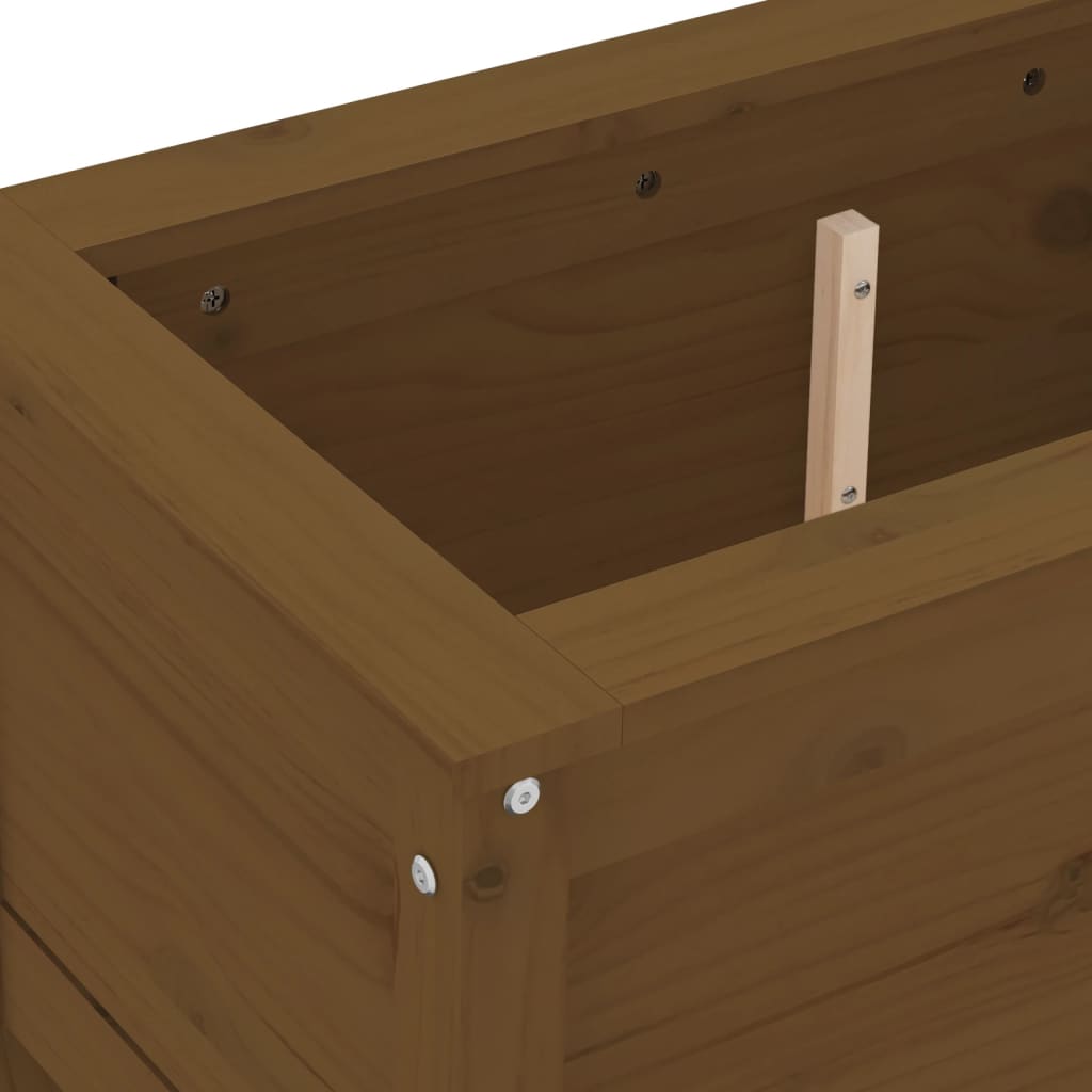 vidaXL Jardinieră de grădină, maro miere, 82,5x40x39 cm lemn masiv pin vidaXL Jardinieră de grădină, maro miere, 82,5x40x39 cm lemn masiv pin