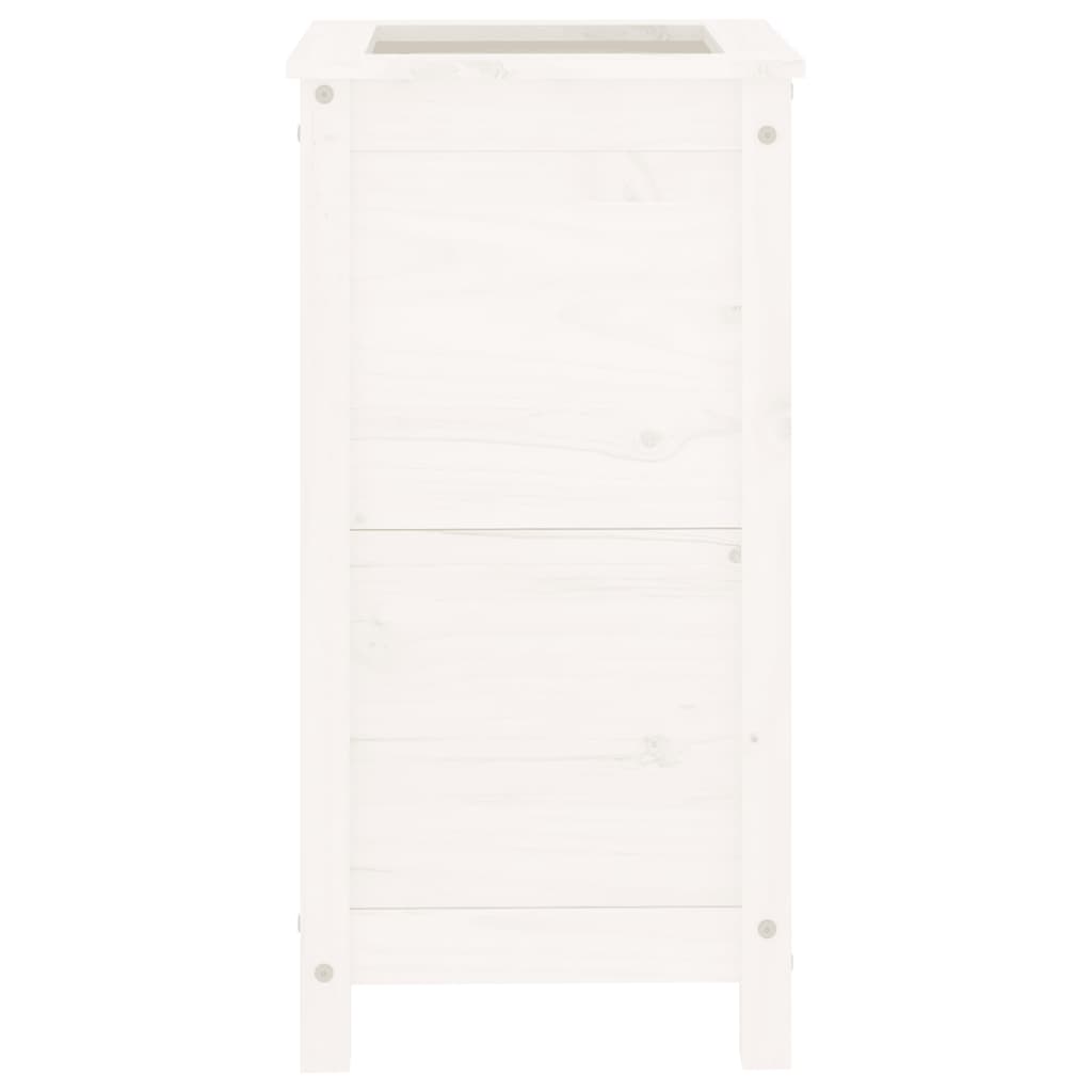 vidaXL Jardinieră de grădină, alb, 40x40x78 cm, lemn masiv de pin vidaXL Jardinieră de grădină, alb, 40x40x78 cm, lemn masiv de pin