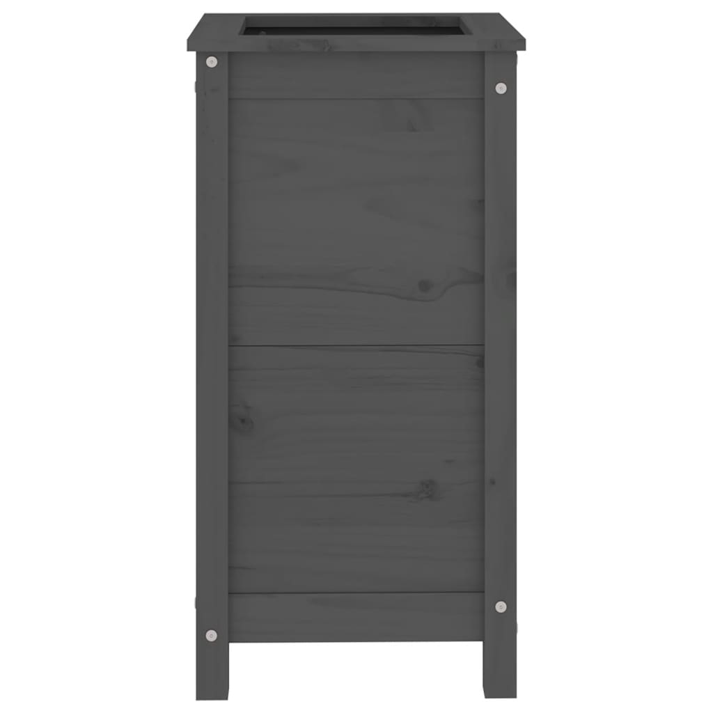 vidaXL Jardinieră de grădină, gri, 40x40x78 cm, lemn masiv pin vidaXL Jardinieră de grădină, gri, 40x40x78 cm, lemn masiv pin