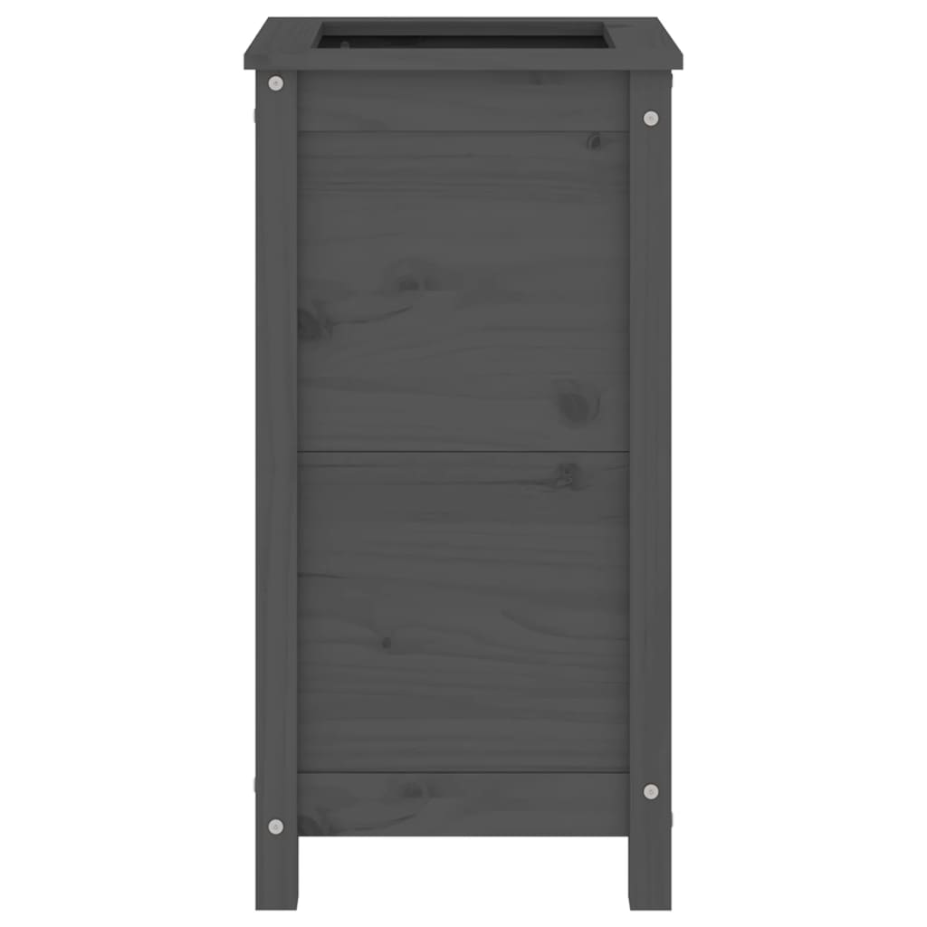 vidaXL Jardinieră de grădină, gri, 40x40x78 cm, lemn masiv pin vidaXL Jardinieră de grădină, gri, 40x40x78 cm, lemn masiv pin