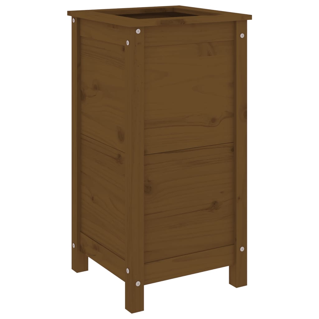vidaXL Jardinieră de grădină, maro miere, 40x40x78 cm, lemn masiv pin vidaXL Jardinieră de grădină, maro miere, 40x40x78 cm, lemn masiv pin