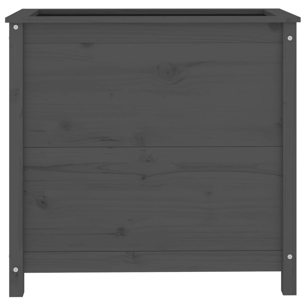 vidaXL Jardinieră de grădină, gri, 82,5x40x78 cm, lemn masiv de pin