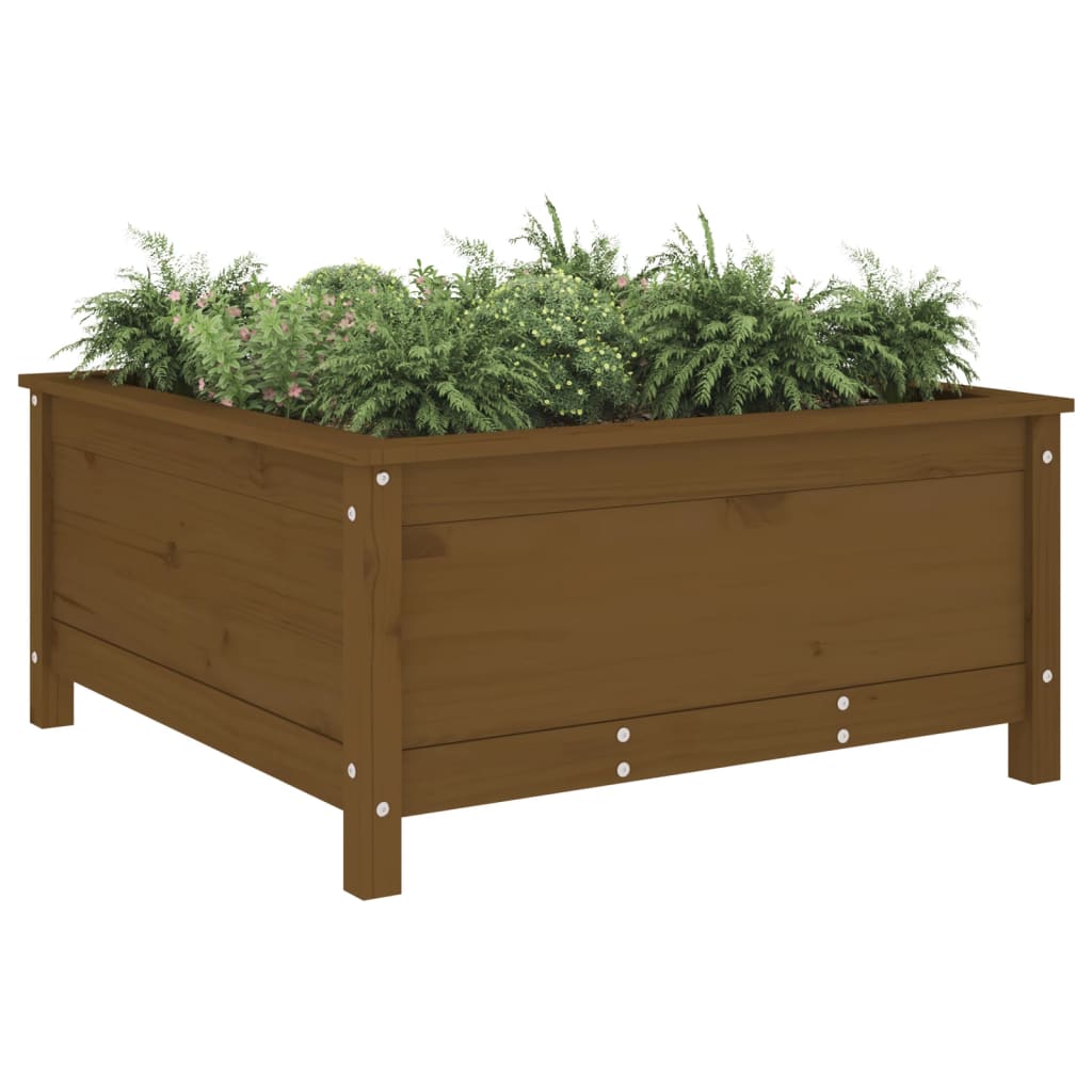 vidaXL Jardinieră grădină, maro miere, 82,5x82,5x39 cm lemn masiv pin vidaXL Jardinieră grădină, maro miere, 82,5x82,5x39 cm lemn masiv pin