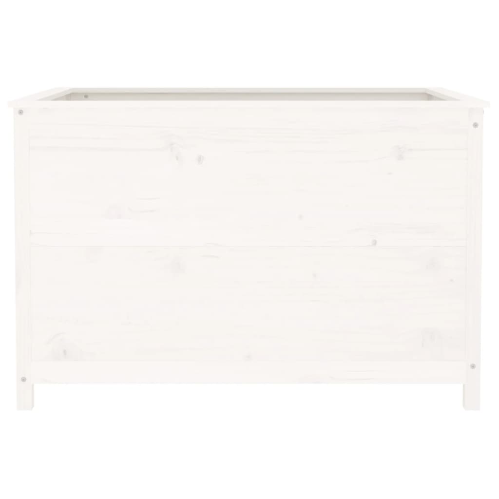 vidaXL Strat înălțat de grădină, alb, 119,5x82,5x78 cm, lemn masiv pin vidaXL Strat înălțat de grădină, alb, 119,5x82,5x78 cm, lemn masiv pin