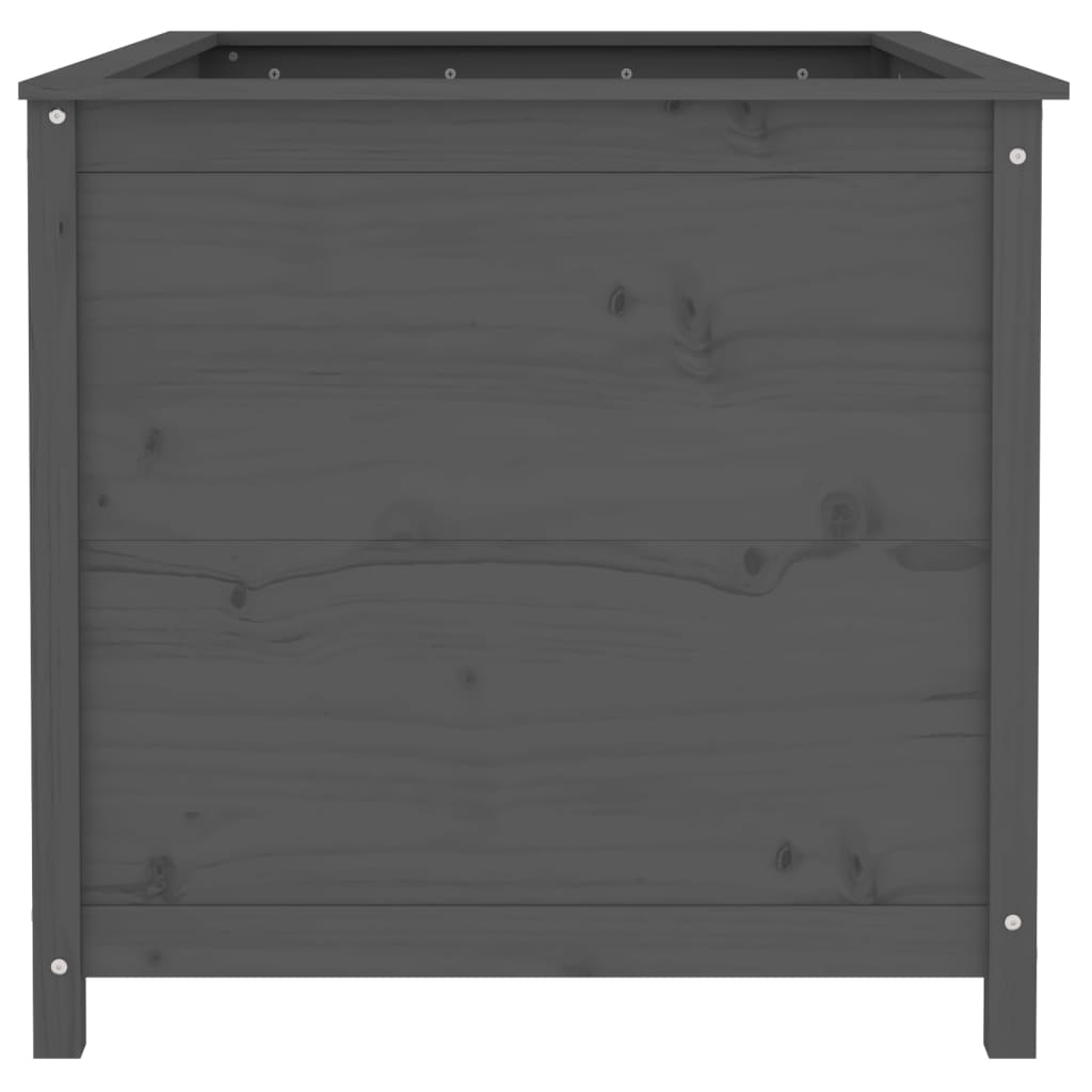 vidaXL Strat înălțat de grădină, gri, 119,5x82,5x78 cm, lemn masiv pin vidaXL Strat înălțat de grădină, gri, 119,5x82,5x78 cm, lemn masiv pin
