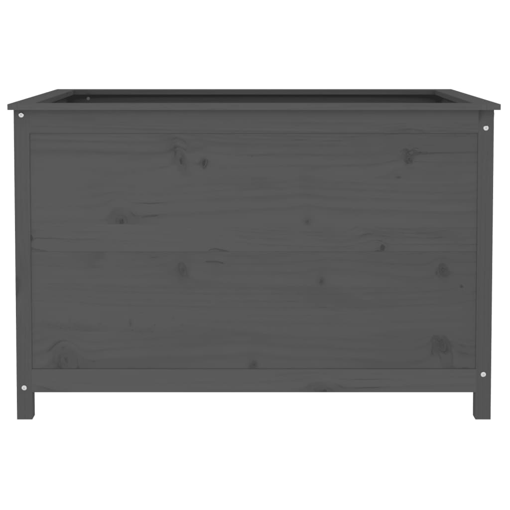 vidaXL Strat înălțat de grădină, gri, 119,5x82,5x78 cm, lemn masiv pin vidaXL Strat înălțat de grădină, gri, 119,5x82,5x78 cm, lemn masiv pin
