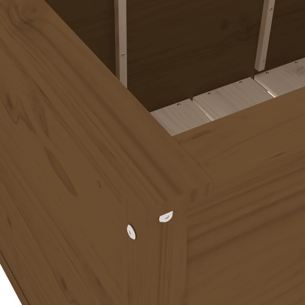 vidaXL Strat înălțat grădină maro miere 119,5x82,5x78cm lemn masiv pin