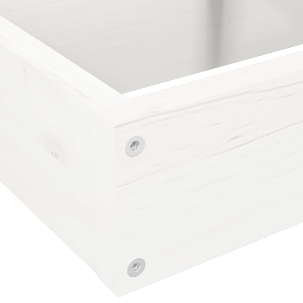 vidaXL Jardinieră grădină 4 niveluri, alb 80,5x79x36 cm lemn masiv pin vidaXL Jardinieră grădină 4 niveluri, alb 80,5x79x36 cm lemn masiv pin
