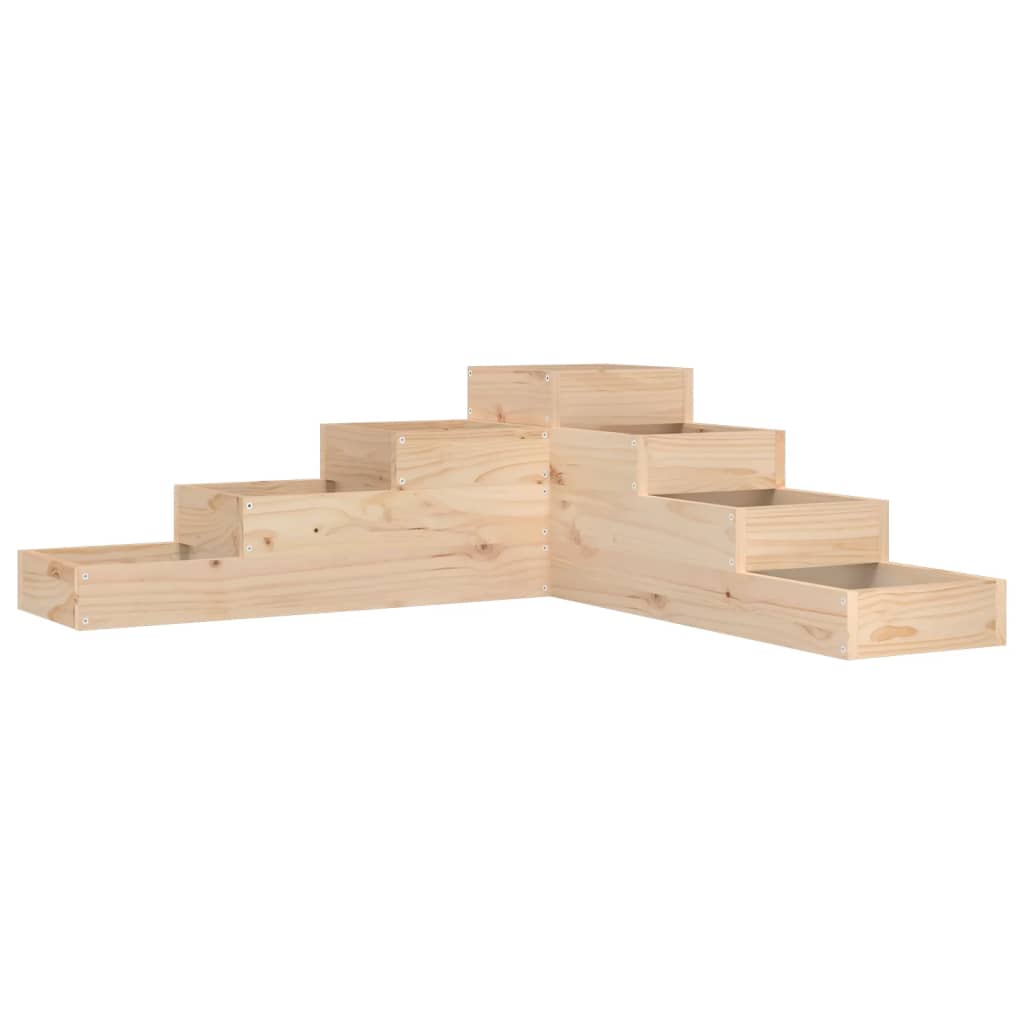 vidaXL Jardinieră grădină cu 4 niveluri, 106x104,5x36 cm lemn pin vidaXL Jardinieră grădină cu 4 niveluri, 106x104,5x36 cm lemn pin