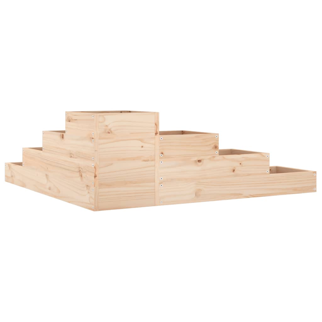 vidaXL Jardinieră grădină cu 4 niveluri, 106x104,5x36 cm lemn pin vidaXL Jardinieră grădină cu 4 niveluri, 106x104,5x36 cm lemn pin