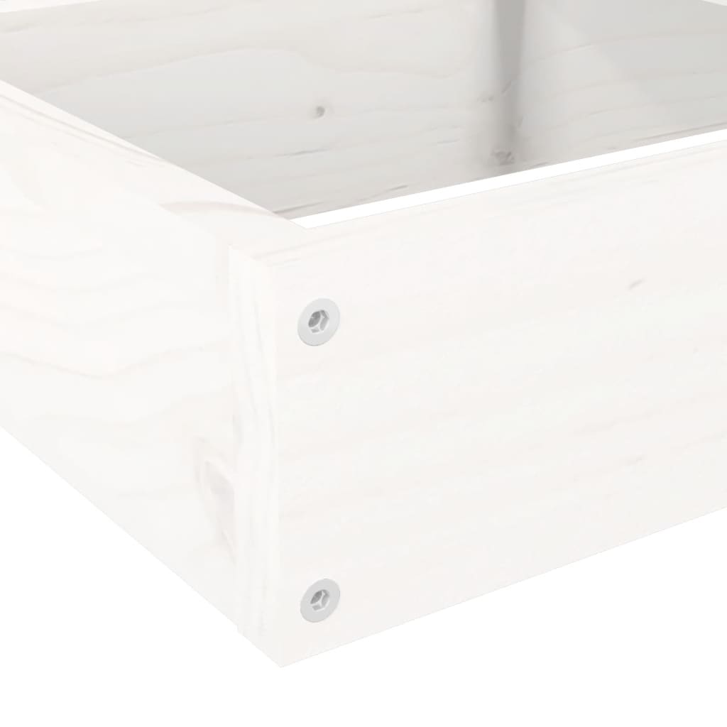 vidaXL Jardinieră grădină cu 4 niveluri, alb, 106x104,5x36 cm lemn pin vidaXL Jardinieră grădină cu 4 niveluri, alb, 106x104,5x36 cm lemn pin