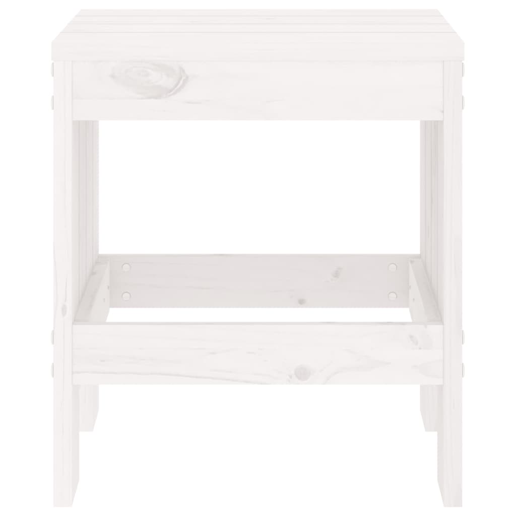 vidaXL Taburete de grădină, 2 buc., alb, 40x36x45 cm, lemn masiv pin vidaXL Taburete de grădină, 2 buc., alb, 40x36x45 cm, lemn masiv pin