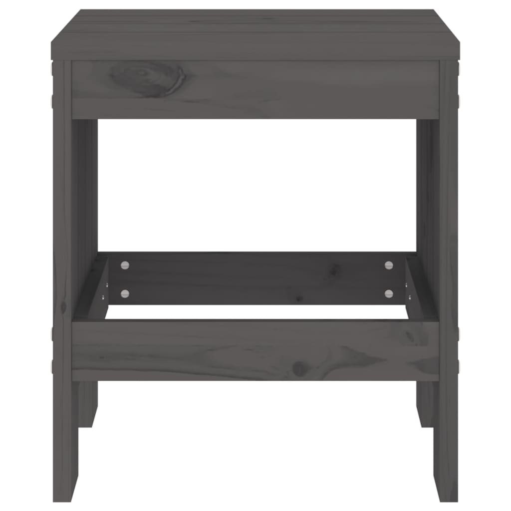 vidaXL Taburete de grădină, 2 buc., gri, 40x36x45 cm, lemn masiv pin vidaXL Taburete de grădină, 2 buc., gri, 40x36x45 cm, lemn masiv pin