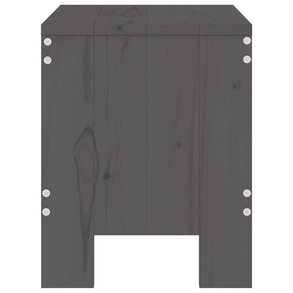 vidaXL Taburete de grădină, 2 buc., gri, 40x36x45 cm, lemn masiv pin vidaXL Taburete de grădină, 2 buc., gri, 40x36x45 cm, lemn masiv pin