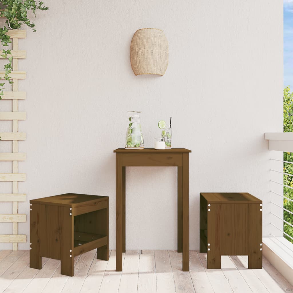 vidaXL Taburete grădină 2 buc. maro miere 40x36x45 cm lemn masiv pin vidaXL Taburete grădină 2 buc. maro miere 40x36x45 cm lemn masiv pin
