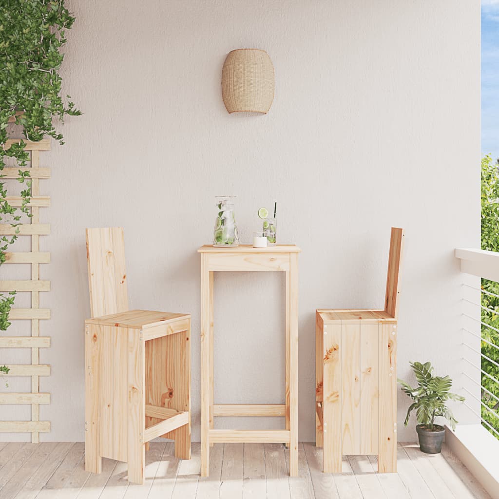 vidaXL Scaune de bar, 2 buc., 40x42x120 cm, lemn masiv de pin vidaXL Scaune de bar, 2 buc., 40x42x120 cm, lemn masiv de pin