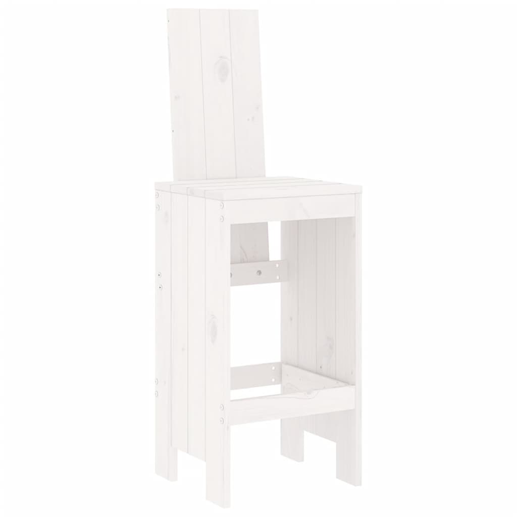 vidaXL Scaune de bar, 2 buc., alb, 40x42x120 cm, lemn masiv de pin vidaXL Scaune de bar, 2 buc., alb, 40x42x120 cm, lemn masiv de pin