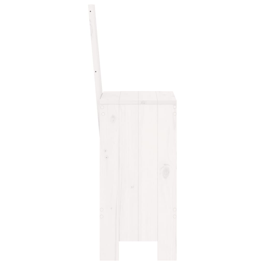 vidaXL Scaune de bar, 2 buc., alb, 40x42x120 cm, lemn masiv de pin vidaXL Scaune de bar, 2 buc., alb, 40x42x120 cm, lemn masiv de pin