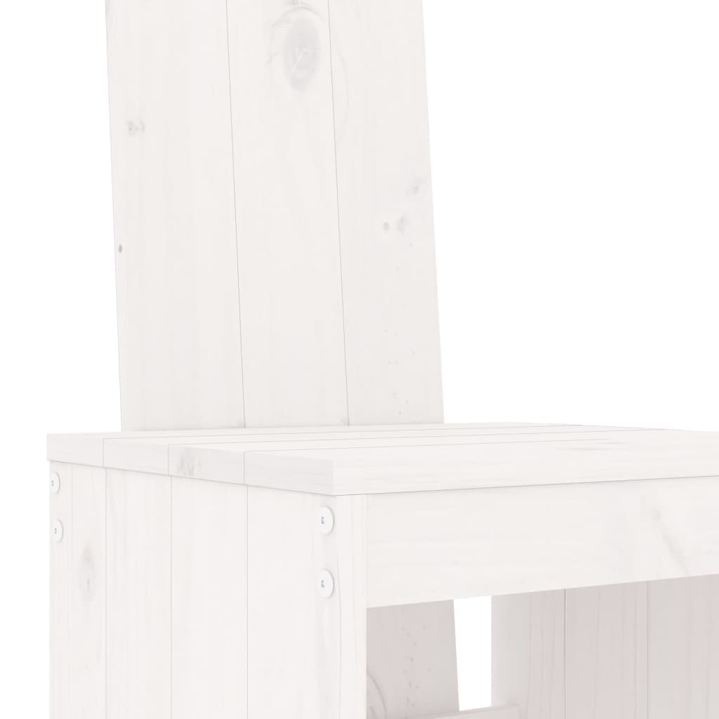 vidaXL Scaune de bar, 2 buc., alb, 40x42x120 cm, lemn masiv de pin vidaXL Scaune de bar, 2 buc., alb, 40x42x120 cm, lemn masiv de pin