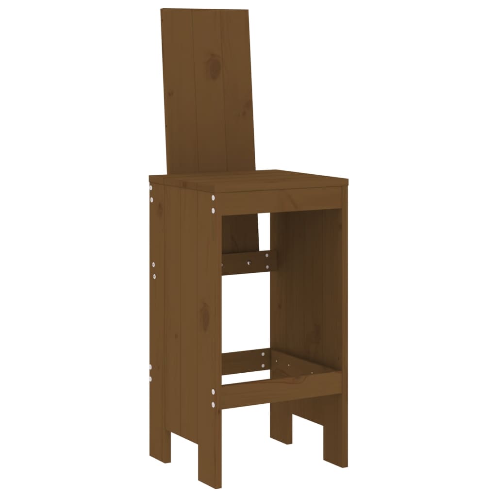 vidaXL Scaune de bar 2 buc. maro miere 40x42x120 cm lemn masiv de pin vidaXL Scaune de bar 2 buc. maro miere 40x42x120 cm lemn masiv de pin