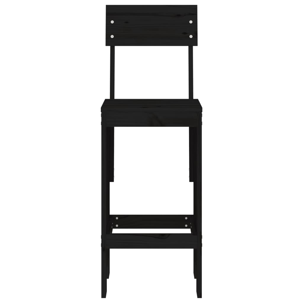 vidaXL Taburete de bar, 2 buc., negru, 40x48,5x115,5 cm lemn masiv pin vidaXL Taburete de bar, 2 buc., negru, 40x48,5x115,5 cm lemn masiv pin