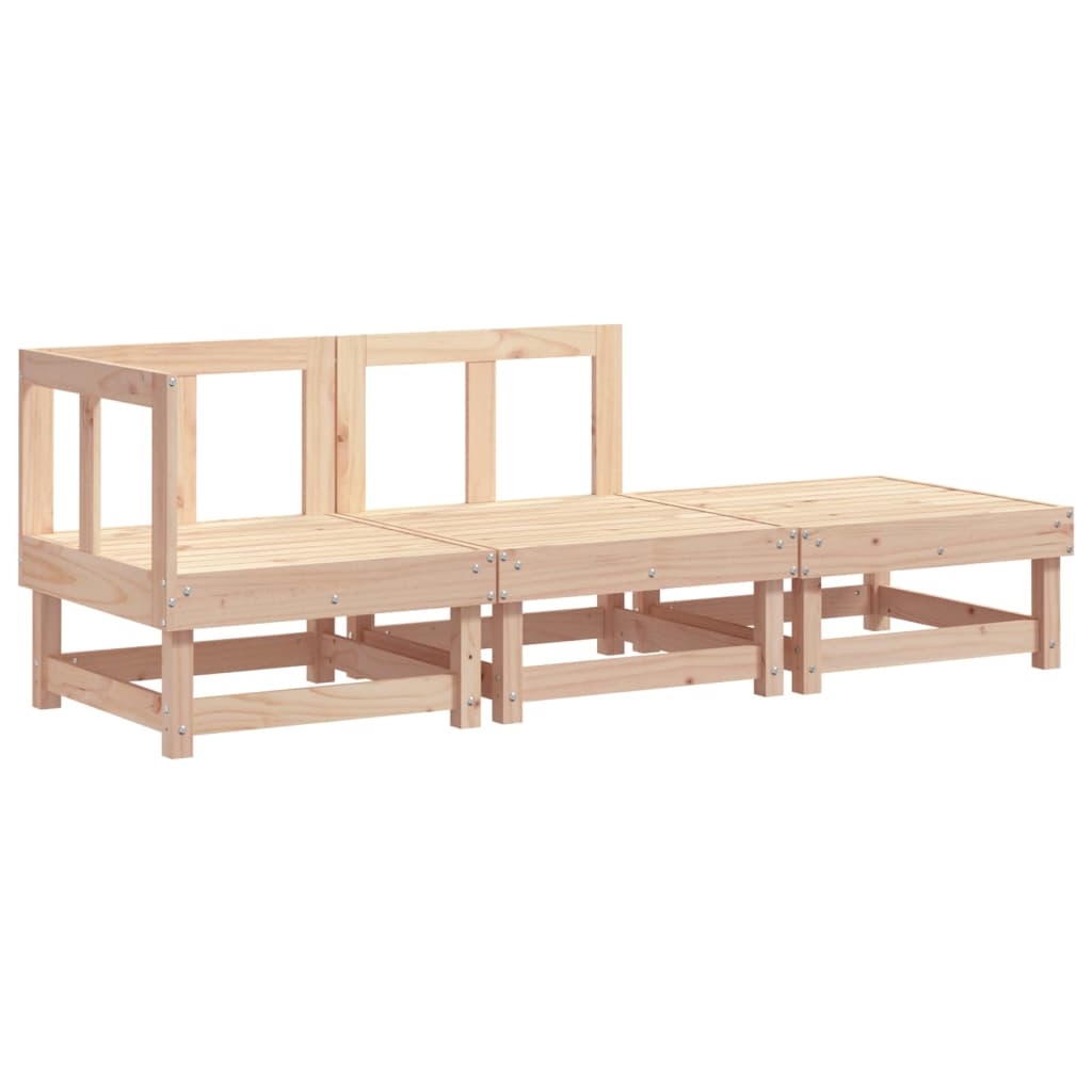 vidaXL Set mobilier de grădină, 3 piese, lemn masiv de pin vidaXL Set mobilier de grădină, 3 piese, lemn masiv de pin