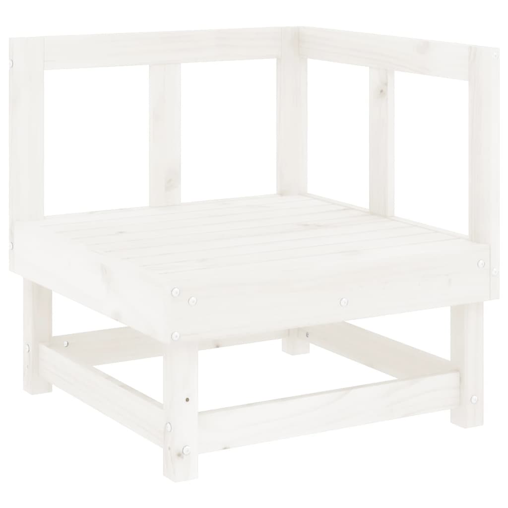 vidaXL Set mobilier de grădină, 3 piese, alb, lemn masiv de pin vidaXL Set mobilier de grădină, 3 piese, alb, lemn masiv de pin