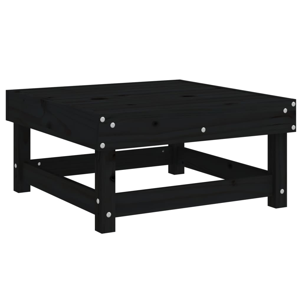 vidaXL Set mobilier de grădină, 3 piese, negru, lemn masiv pin vidaXL Set mobilier de grădină, 3 piese, negru, lemn masiv pin