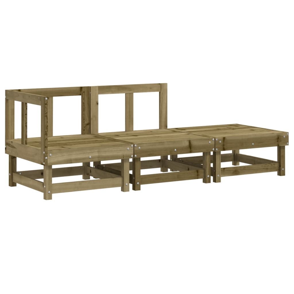 vidaXL Set mobilier de grădină, 3 piese, lemn de pin impregnat vidaXL Set mobilier de grădină, 3 piese, lemn de pin impregnat