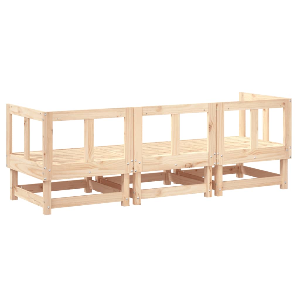 vidaXL Set mobilier de grădină, 3 piese, lemn masiv de pin vidaXL Set mobilier de grădină, 3 piese, lemn masiv de pin