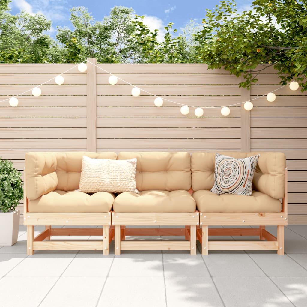 vidaXL Set mobilier de grădină, 3 piese, lemn masiv de pin vidaXL Set mobilier de grădină, 3 piese, lemn masiv de pin
