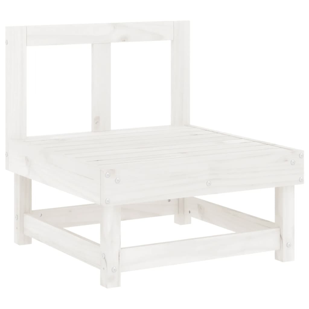 vidaXL Set mobilier de grădină, 3 piese, alb, lemn masiv de pin vidaXL Set mobilier de grădină, 3 piese, alb, lemn masiv de pin