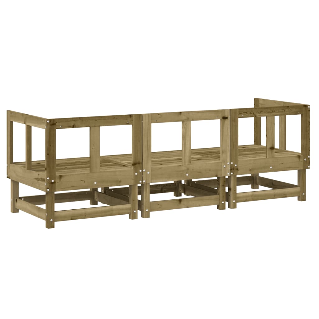 vidaXL Set mobilier de grădină, 3 piese, lemn de pin impregnat vidaXL Set mobilier de grădină, 3 piese, lemn de pin impregnat