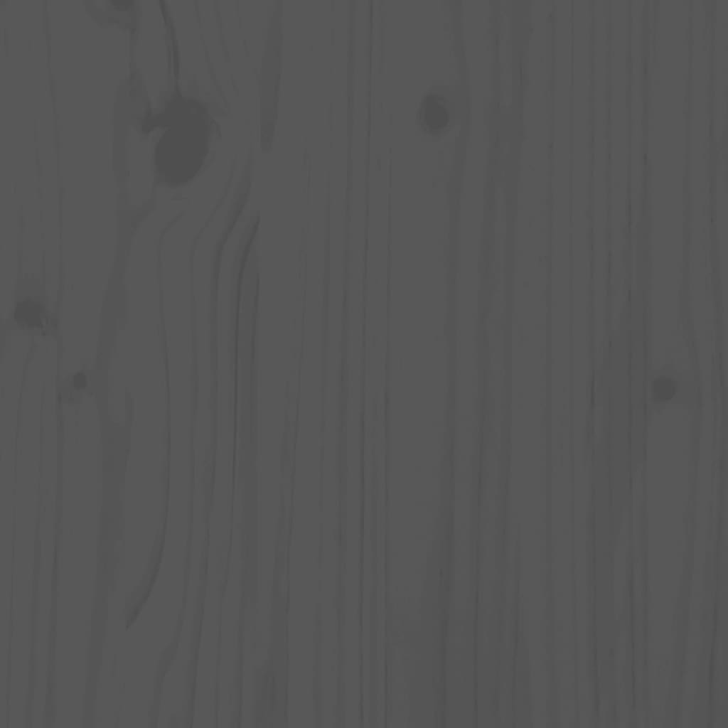 vidaXL Taburet de grădină, gri, lemn masiv de pin