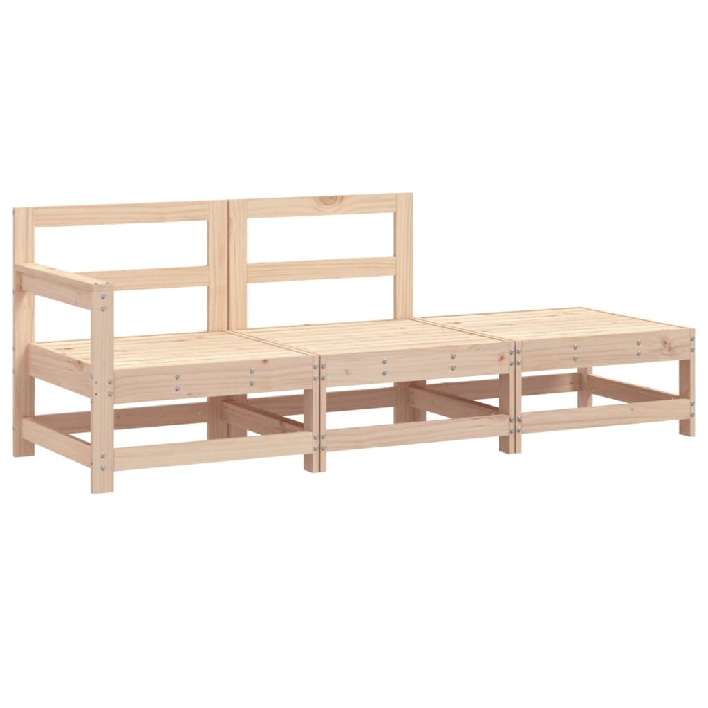 vidaXL Set mobilier de grădină, 3 piese, lemn masiv de pin vidaXL Set mobilier de grădină, 3 piese, lemn masiv de pin