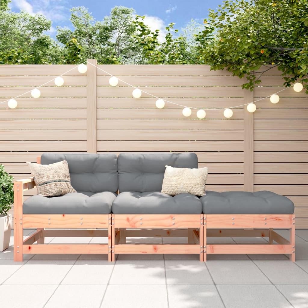 vidaXL Set mobilier de grădină, 3 piese, lemn masiv douglas vidaXL Set mobilier de grădină, 3 piese, lemn masiv douglas