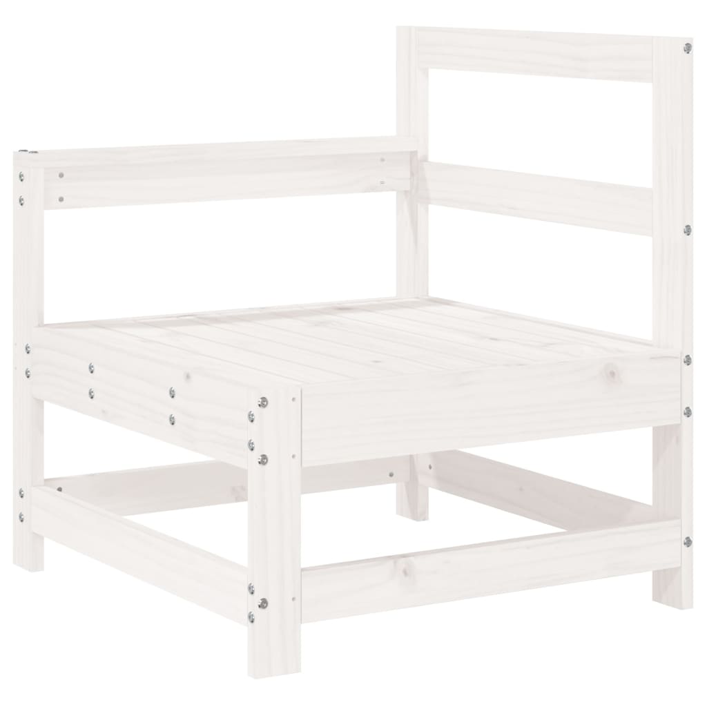 vidaXL Set mobilier de grădină, 3 piese, alb, lemn masiv de pin vidaXL Set mobilier de grădină, 3 piese, alb, lemn masiv de pin