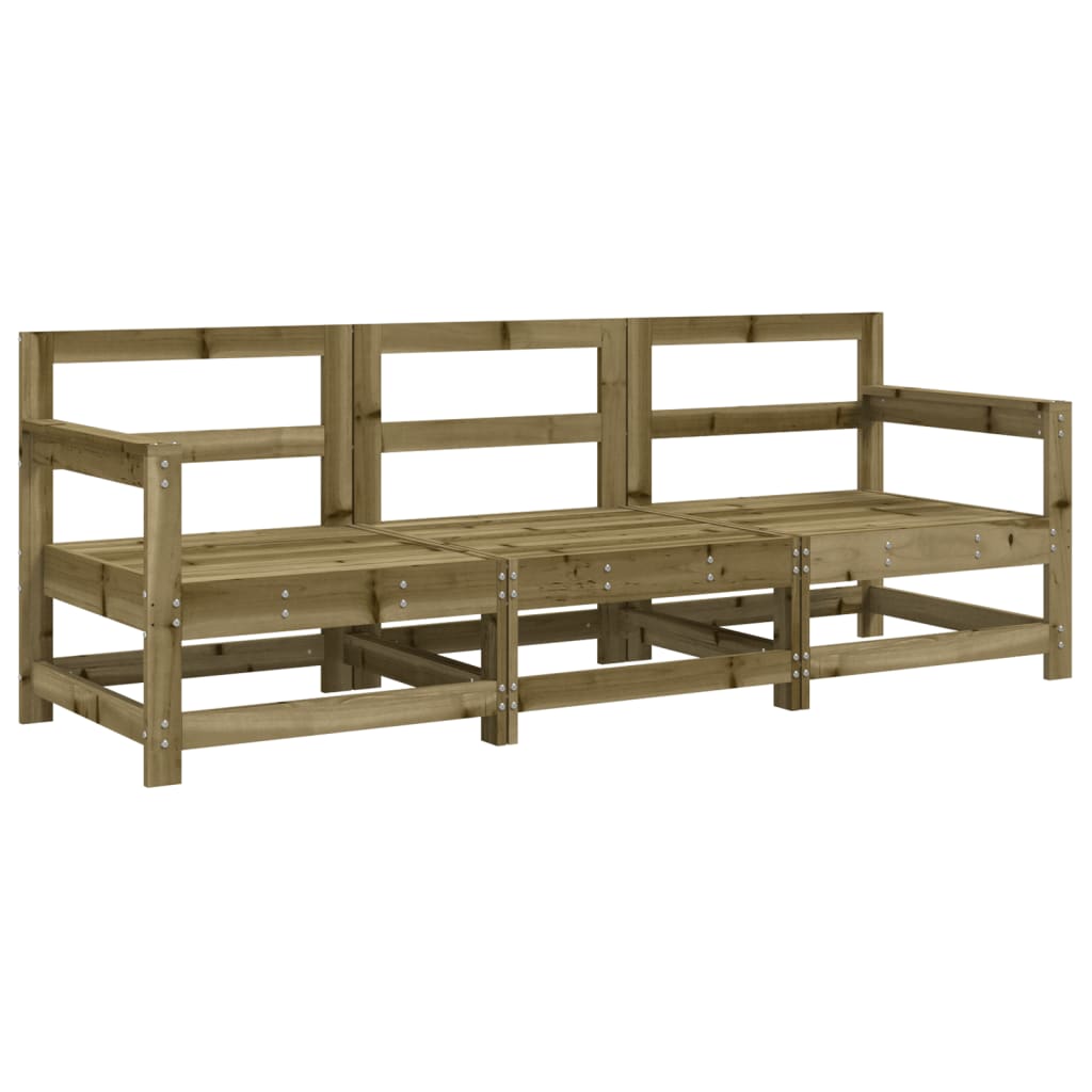 vidaXL Set mobilier de grădină, 3 piese, lemn de pin impregnat vidaXL Set mobilier de grădină, 3 piese, lemn de pin impregnat