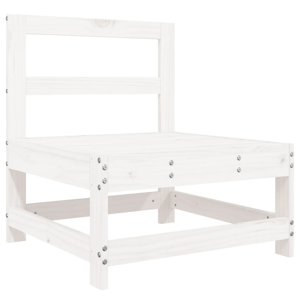 vidaXL Set mobilier relaxare de grădină, 4 piese, alb, lemn masiv pin vidaXL Set mobilier relaxare de grădină, 4 piese, alb, lemn masiv pin