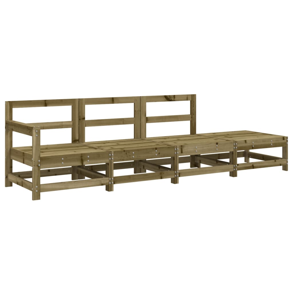 vidaXL Set mobilier relaxare de grădină, 4 piese, lemn de pin tratat vidaXL Set mobilier relaxare de grădină, 4 piese, lemn de pin tratat