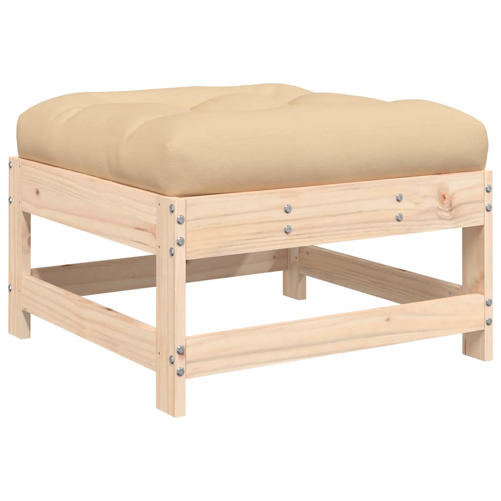 vidaXL Set mobilier de grădină cu perne, 3 piese, lemn masiv vidaXL Set mobilier de grădină cu perne, 3 piese, lemn masiv