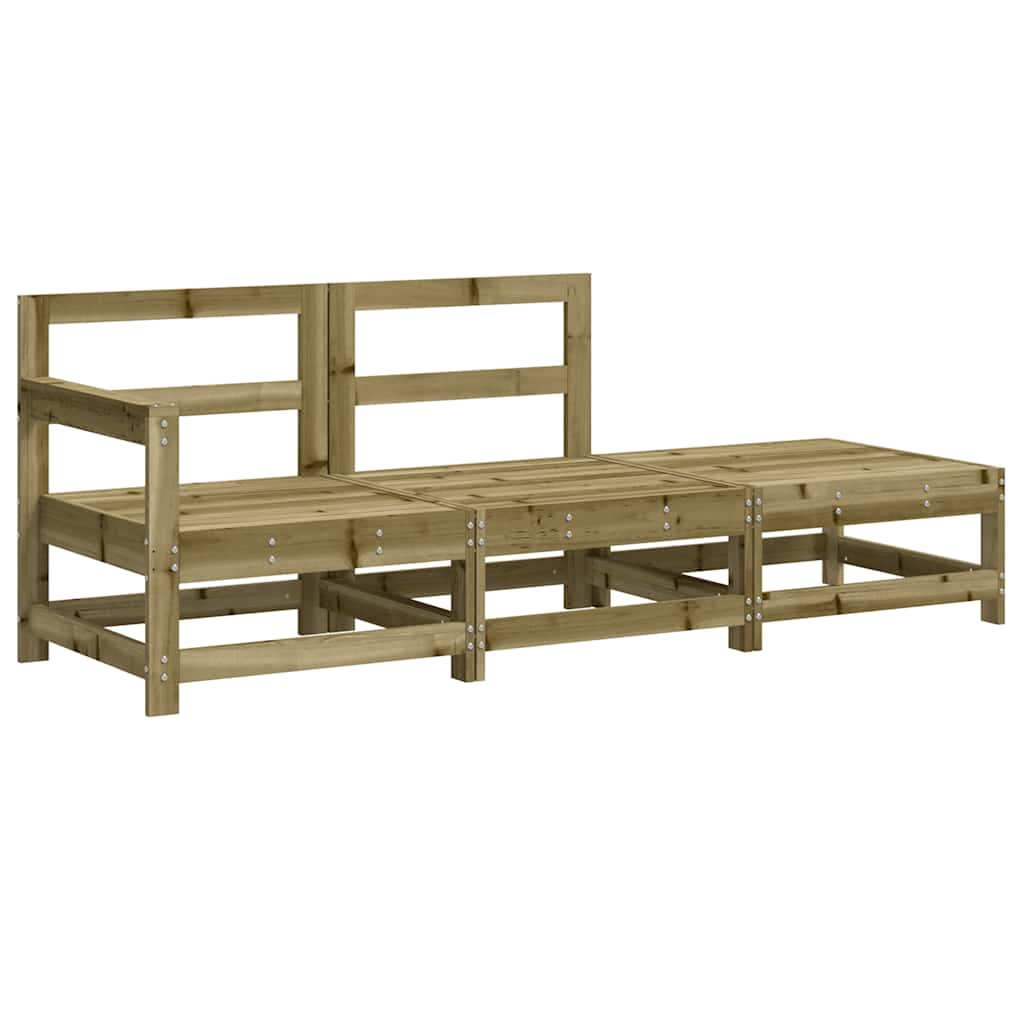 vidaXL Set mobilier de grădină cu perne, 3 piese, lemn de pin tratat vidaXL Set mobilier de grădină cu perne, 3 piese, lemn de pin tratat