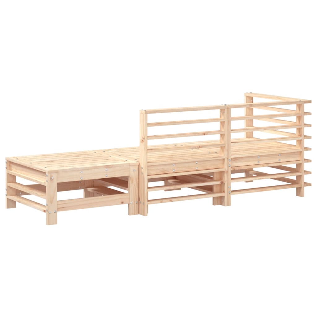 vidaXL Set mobilier de grădină, 3 piese, lemn masiv de pin vidaXL Set mobilier de grădină, 3 piese, lemn masiv de pin