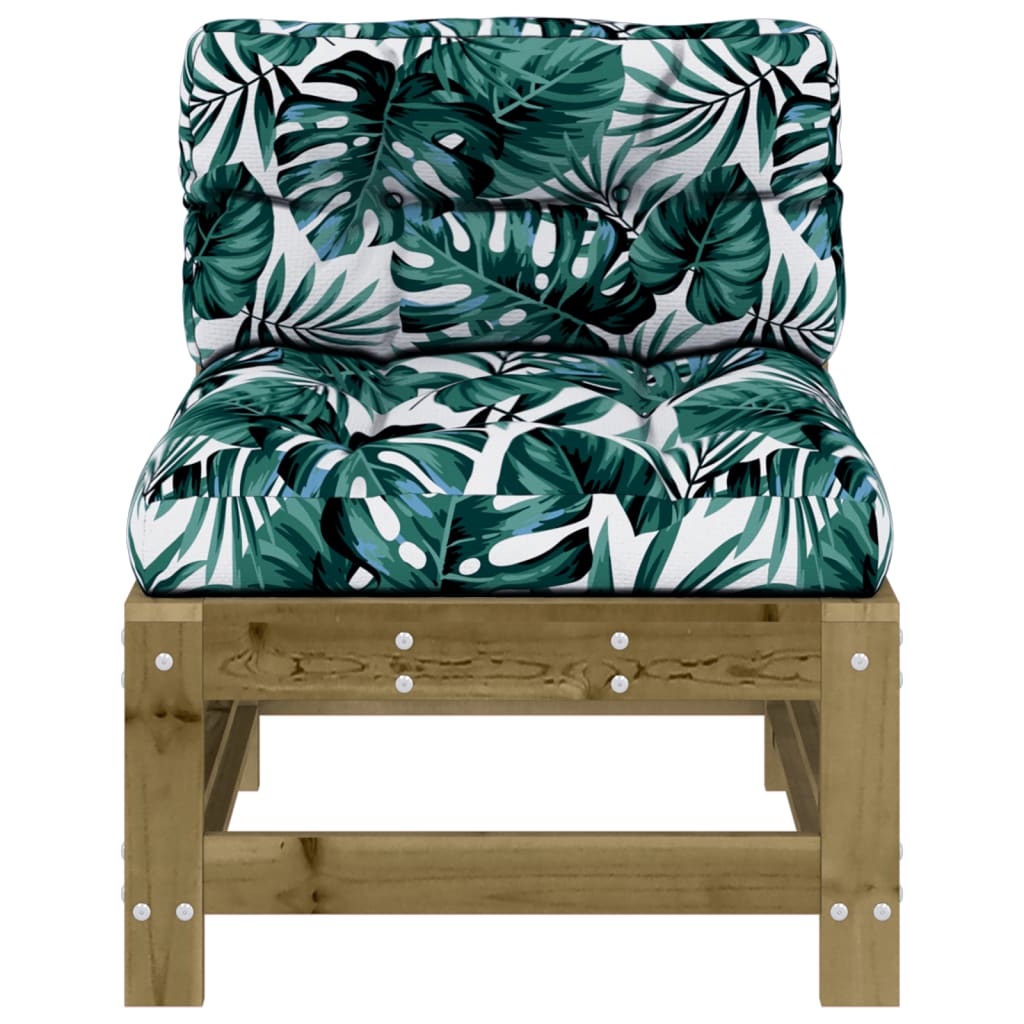 vidaXL Canapea de mijloc cu perne, lemn de pin tratat