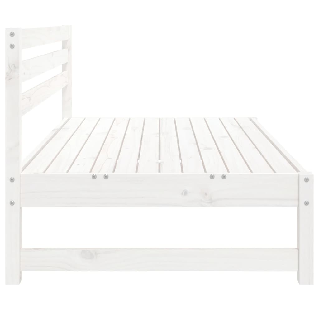 vidaXL Canapele de mijloc grădină 2 buc. alb 120x80 cm lemn masiv pin vidaXL Canapele de mijloc grădină 2 buc. alb 120x80 cm lemn masiv pin